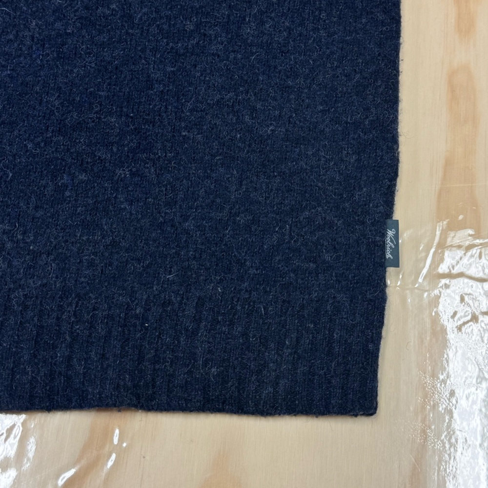 NWOT Woolrich Men's 100% Wool 1/4 Button Dark Blue Crew Neck Mohair Sweater Lg - Picture 4 of 11